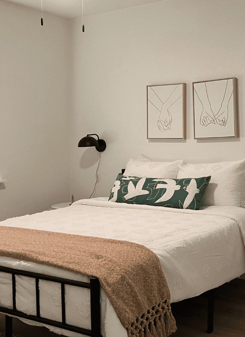 furnishing an airbnb bedroom